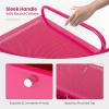 image15 Drawers Rolling Storage Cart Utility Tools Paper Organizer Mobile Storage Organizer with Wheels Art Cart Organizer for Kids Craft Storage Cart for Office School Home ClearHot Pink