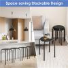 image175quot Classroom Stools Set of 6 Steel Stools for School Elementary Kids Stools wDaisy Design Stackable Stools for Classroom Home Office Outdoors Garden GrayBlack