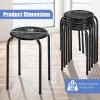 image175quot Classroom Stools Set of 6 Steel Stools for School Elementary Kids Stools wDaisy Design Stackable Stools for Classroom Home Office Outdoors Garden GrayBlack
