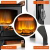 image20 Electric Fireplace Stove 1400W Portable Stove Heater with Adjustable Thermostat Realistic 3D Flame Effect ampamp Overheat Protection Freestanding Fireplace Heater for Bedroom Living Room