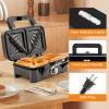 image3 in 1 Sandwich Maker 1082W Waffle Maker with Removable Plates Sandwich Press with 5Gear Temperature Control Indicator Lights Cool Touch Handle Panini Press Grill for Breakfast