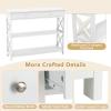 image39 Inch Entryway Table Narrow Long Behind Sofa Table Boho Entry TableFluted Console Table with Large Drawers and Open Wide Storage Shelf for Entryway Living Room Foyer Hallway NavyWhite