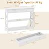 image39 Inch Entryway Table Narrow Long Behind Sofa Table Boho Entry TableFluted Console Table with Large Drawers and Open Wide Storage Shelf for Entryway Living Room Foyer Hallway NavyWhite