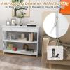 image39 Inch Entryway Table Narrow Long Behind Sofa Table Boho Entry TableFluted Console Table with Large Drawers and Open Wide Storage Shelf for Entryway Living Room Foyer Hallway NavyWhite