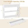 image39 Inch Entryway Table Narrow Long Behind Sofa Table Boho Entry TableFluted Console Table with Large Drawers and Open Wide Storage Shelf for Entryway Living Room Foyer Hallway NavyWhite