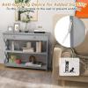 image39 Inch Entryway Table Narrow Long Behind Sofa Table Boho Entry TableFluted Console Table with Large Drawers and Open Wide Storage Shelf for Entryway Living Room Foyer Hallway NavyGrey