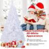 image6 FT White Christmas Tree Xmas Pine Tree Artificial Christmas Tree with Solid Sturdy Metal Stand Legs for Home Office Party Festival Holiday Decorations with 650 Tips Easy Assembly6ft