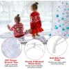image6 FT White Christmas Tree Xmas Pine Tree Artificial Christmas Tree with Solid Sturdy Metal Stand Legs for Home Office Party Festival Holiday Decorations with 650 Tips Easy Assembly6ft
