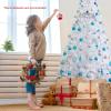 image6 FT White Christmas Tree Xmas Pine Tree Artificial Christmas Tree with Solid Sturdy Metal Stand Legs for Home Office Party Festival Holiday Decorations with 650 Tips Easy Assembly7ft
