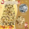 image9 FT PreLit Christmas Tree Easy to Assemble Snow Flocked Hinged Pine Tree Full Appearance Snowy Artificial Tree wLED Lights PVC Needles Prelighted Xmas Tree wSturdy Stand 9 FT7ft 6in