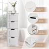 imageBathroom Storage Cabinet with 4 Drawers  Freestanding Floor Cabinet with AntiToppling Device Wooden Cabinet for Bathroom Living Room Bedroom Office