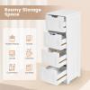 imageBathroom Storage Cabinet with 4 Drawers  Freestanding Floor Cabinet with AntiToppling Device Wooden Cabinet for Bathroom Living Room Bedroom Office