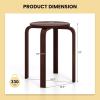 imageBentwood Stackable Stools Set of 4 18quot Stacking Stools wAntiSlip Pads Portable ampamp Flexible Wooden Stools Stackable Stools for Classroom Kitchen Classroom Stools for Students CoffeeDark Coffee