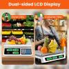 imageCommercial Digital Kitchen Scale 66 LBS30 KG Food Meat Fruit Weighing Scale wDual LCD Stainless Steel Platform in lb ampamp kg Food Scale for Farmers Market Retail Outlets Meat Shop