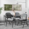 imageDinging Chairs 4 Pack Stackable Event Seats wCushion Portable Waiting Room Chairs Indoor Outdoor Folding Chairs wStudy Metal Frame for Party Events Bulk Picnic Kitchen Dining Gray4