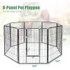 imageDog Playpen Indoor Outdoor 8 Panels 48quot Height Metal Dog Fence with Door for Large Medium Small Dogs Cats Pets Foldable Puppy Playpen for RV Camping Garden Yard8 Panels