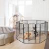 imageDog Playpen Indoor Outdoor 8 Panels 48quot Height Metal Dog Fence with Door for Large Medium Small Dogs Cats Pets Foldable Puppy Playpen for RV Camping Garden Yard8 Panels