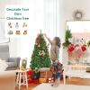 imageDual Color Change 5 FT PreLit Artificial Christmas Tree 150 LED Lights 600 PVC Branch Tips Metal Stand 11 Color Modes FireResistant Hinged Xmas Tree for Home Holiday Party4ft