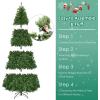 imageDual Color Change 5 FT PreLit Artificial Christmas Tree 150 LED Lights 600 PVC Branch Tips Metal Stand 11 Color Modes FireResistant Hinged Xmas Tree for Home Holiday Party8ft