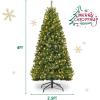 imageDual Color Change 5 FT PreLit Artificial Christmas Tree 150 LED Lights 600 PVC Branch Tips Metal Stand 11 Color Modes FireResistant Hinged Xmas Tree for Home Holiday Party4ft