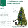 imageDual Color Change 5 FT PreLit Artificial Christmas Tree 150 LED Lights 600 PVC Branch Tips Metal Stand 11 Color Modes FireResistant Hinged Xmas Tree for Home Holiday Party7ft