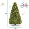 imageDual Color Change 5 FT PreLit Artificial Christmas Tree 150 LED Lights 600 PVC Branch Tips Metal Stand 11 Color Modes FireResistant Hinged Xmas Tree for Home Holiday Party6ft
