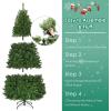 imageDual Color Change 5 FT PreLit Artificial Christmas Tree 150 LED Lights 600 PVC Branch Tips Metal Stand 11 Color Modes FireResistant Hinged Xmas Tree for Home Holiday Party5ft