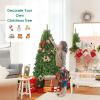 imageDual Color Change 5 FT PreLit Artificial Christmas Tree 150 LED Lights 600 PVC Branch Tips Metal Stand 11 Color Modes FireResistant Hinged Xmas Tree for Home Holiday Party5ft