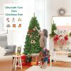 imageDual Color Change 5 FT PreLit Artificial Christmas Tree 150 LED Lights 600 PVC Branch Tips Metal Stand 11 Color Modes FireResistant Hinged Xmas Tree for Home Holiday Party6ft