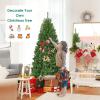 imageDual Color Change 5 FT PreLit Artificial Christmas Tree 150 LED Lights 600 PVC Branch Tips Metal Stand 11 Color Modes FireResistant Hinged Xmas Tree for Home Holiday Party7ft