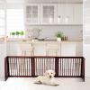 imageFree Standing Dog Gate 2880 Expandable Indoor Dog Fence Stand Alone Safety Pet Gate for Small to Medium Sized Dogs Extra Wide Pet Barrier Step Over Dog Gate for Stairs Entrance Doorways