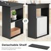 imageGRAFFY Computer Desk with 6 Storage Shelves  48quot Reversible Writing Desk Workstation with Bookshelf and CPU Stand Modern Compact Office Desk for Bedroom Study Home Office BlackBlack