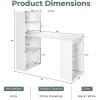 imageGRAFFY Computer Desk with 6 Storage Shelves  48quot Reversible Writing Desk Workstation with Bookshelf and CPU Stand Modern Compact Office Desk for Bedroom Study Home Office BlackWhite