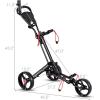 imageGRAFFY Golf Push Cart 3 Wheels Folding Golf Trolley with with Foot Brake Umbrella ampamp Tee Holder Lightweight Pushcart with Adjustable Handle Aluminum Collapsible Golf Pull Cart