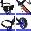 imageGRAFFY Golf Push Cart with Seat 3 Wheel Golf Pull Cart with HeightAdjustable Handle Lightweight Folding Golf Trolley with Scoreboard Bag Foot Brake Cup ampamp Umbrella HolderNavy