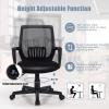 imageGRAFFY Office Desk Chair 300 LBS Rolling Mesh Computer Chair wCushioned Seat Adjustable Height Lumbar Arm Support Mid Back Swivel Black