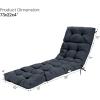 imageGRAFFY Patio Chaise Lounge Cushion 72quot x 22quot x 4quot Lounge Chair Cushion Tufted Lounger Cushion with 4 String Ties Thickened OilProof for Terrace Poolside Outdoor Indoor GreyGrey