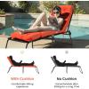 imageGRAFFY Patio Chaise Lounge Cushion 72quot x 22quot x 4quot Lounge Chair Cushion Tufted Lounger Cushion with 4 String Ties Thickened OilProof for Terrace Poolside Outdoor Indoor GreyOrange