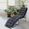 imageGRAFFY Patio Chaise Lounge Cushion 72quot x 22quot x 4quot Lounge Chair Cushion Tufted Lounger Cushion with 4 String Ties Thickened OilProof for Terrace Poolside Outdoor Indoor GreyGrey