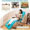 imageGRAFFY Patio Chaise Lounge Cushion 72quot x 22quot x 4quot Lounge Chair Cushion Tufted Lounger Cushion with 4 String Ties Thickened OilProof for Terrace Poolside Outdoor Indoor GreyTurquoise