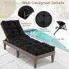 imageGRAFFY Patio Chaise Lounge Cushion 72quot x 22quot x 4quot Lounge Chair Cushion Tufted Lounger Cushion with 4 String Ties Thickened OilProof for Terrace Poolside Outdoor Indoor GreyBlack