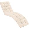 imageGRAFFY Patio Chaise Lounge Cushion 72quot x 22quot x 4quot Lounge Chair Cushion Tufted Lounger Cushion with 4 String Ties Thickened OilProof for Terrace Poolside Outdoor Indoor GreyBeige