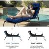 imageGRAFFY Patio Chaise Lounge Cushion 72quot x 22quot x 4quot Lounge Chair Cushion Tufted Lounger Cushion with 4 String Ties Thickened OilProof for Terrace Poolside Outdoor Indoor GreyNavy