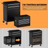 imageGRAFFY Rolling Tool Chest w6 DrawersMetal Tool Storage Cabinet w4 Hooks ampamp Universal Casters Toolbox Organizer wLock for GarageWarehouse BlackBlack