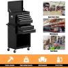 imageGRAFFY Rolling Tool Chest w6 DrawersMetal Tool Storage Cabinet w4 Hooks ampamp Universal Casters Toolbox Organizer wLock for GarageWarehouse BlackBlack
