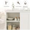 imageGraffy Kitchen Sideboard Storage Buffet Cabinet W 2 Sliding Doors ampamp Adjustable Shelf Wooden Buffet Table for Stack or SidetoSide Use for Living Room Entryway 42quot x 13quot x 245quot Antique WhiteCream White
