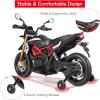imageKids Motorcycle Aprilia Licensed 12V Battery Powered Ride On Bike wDetachable Training Wheels AntiSkid Handlebar Headlight ampamp Music Foot Pedal Electric Bike for Kids Boys ampamp Girls RedBlack