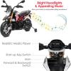 imageKids Motorcycle Aprilia Licensed 12V Battery Powered Ride On Bike wDetachable Training Wheels AntiSkid Handlebar Headlight ampamp Music Foot Pedal Electric Bike for Kids Boys ampamp Girls RedRed