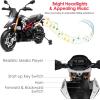 imageKids Motorcycle Aprilia Licensed 12V Battery Powered Ride On Bike wDetachable Training Wheels AntiSkid Handlebar Headlight ampamp Music Foot Pedal Electric Bike for Kids Boys ampamp Girls RedBlack