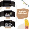 imageLitter Box Enclosure Wooden Litter Box Furniture wDouble Doors ampamp Removable Divider Hidden Cat Washroom Storage Bench for Large Cat Kitty Cat Cabinet for Bedroom Living Room BlackBlack